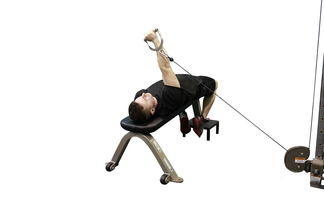 Cable Decline One-Arm Press — demonstration 2