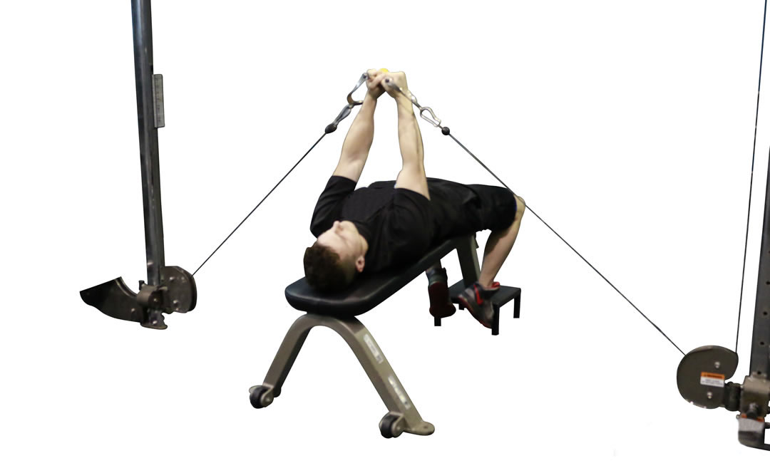 Cable Decline Chest Fly — demonstration 2