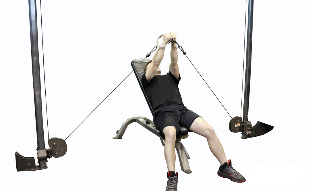 Cable Incline Fly — demonstration 2