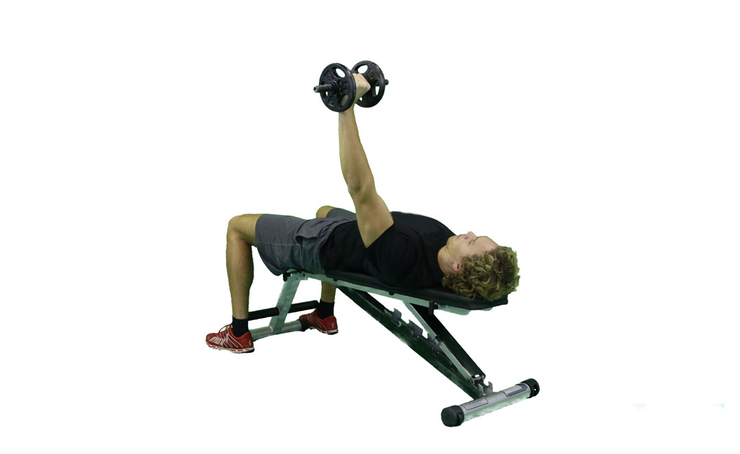 Dumbbell One-Arm Bench Press — demonstration 2