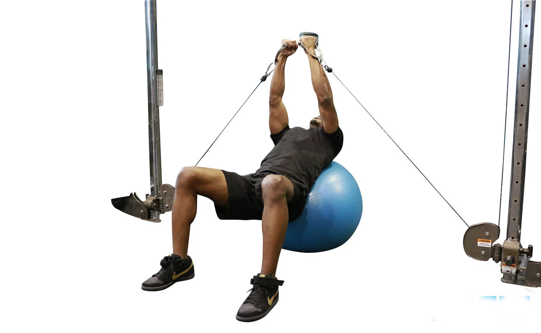 Stability Ball Cable Fly — demonstration 2