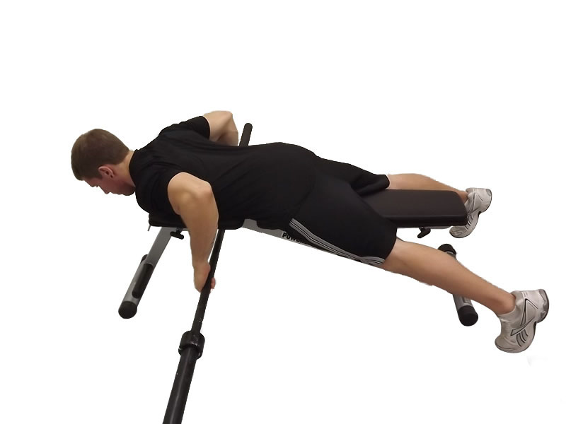 Barbell Shoulder Pull Prone — demonstration 2