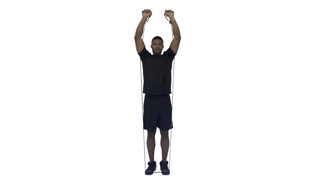 Band Shoulder Press — demonstration 2