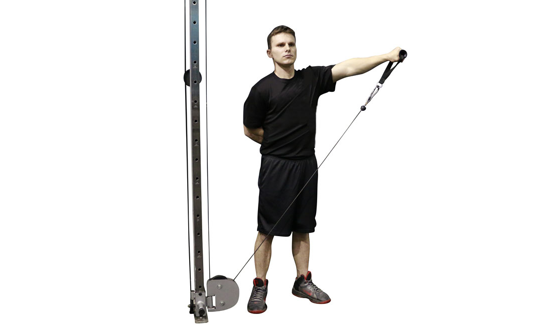 Cable One-Arm Lateral Raise — demonstration 2