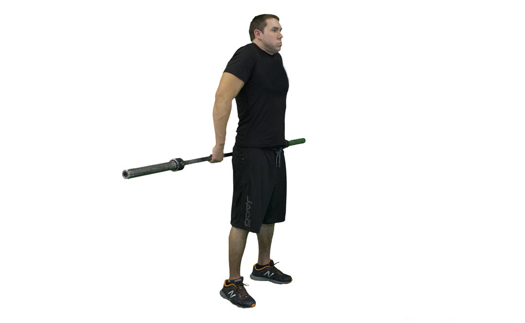 Barbell Round the World Shoulder Stretch — demonstration 2