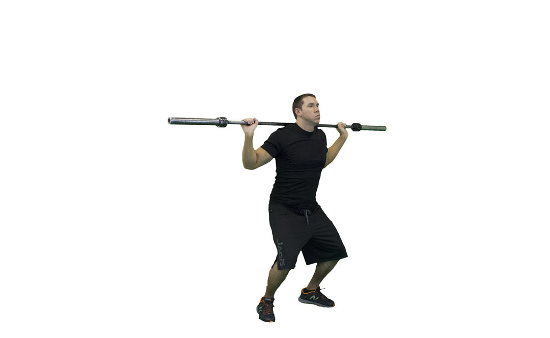 Barbell Push Press Behind the Neck — demonstration 2