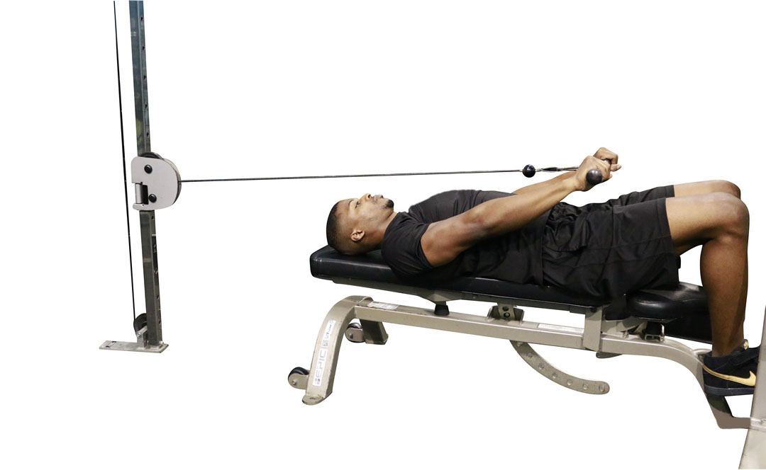 Cable Pullover Supine — demonstration 2