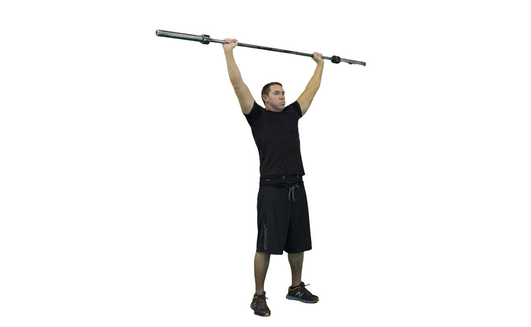 Barbell Rear Press — demonstration 2