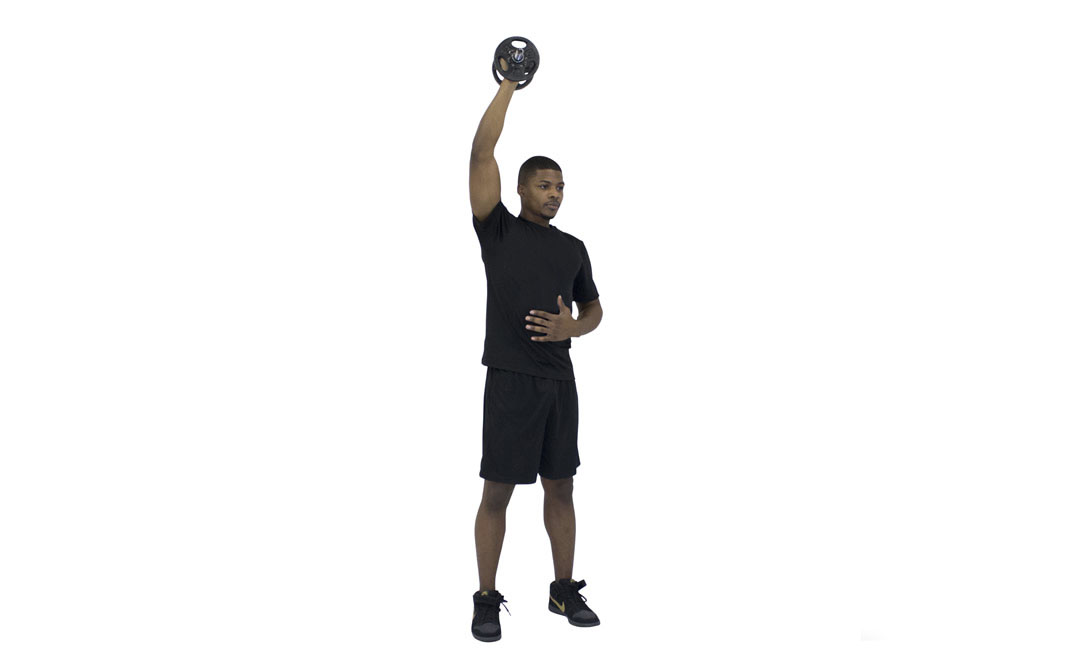 Dumbbell One-Arm Press Palms In — demonstration 2