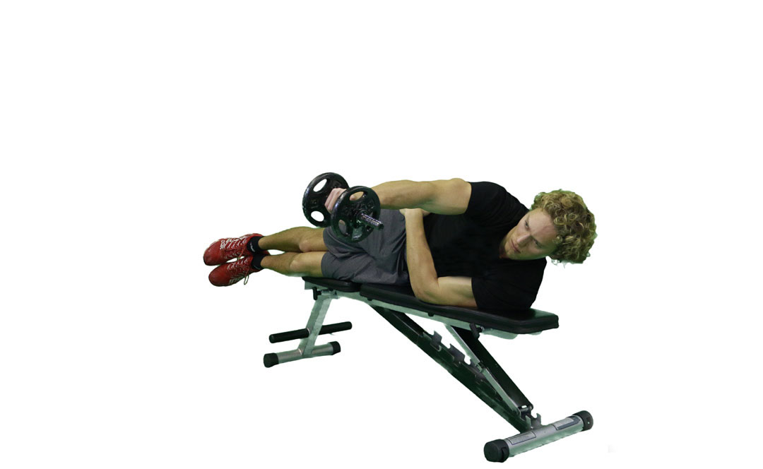 Dumbbell Lateral Raise Side-Lying — demonstration 2