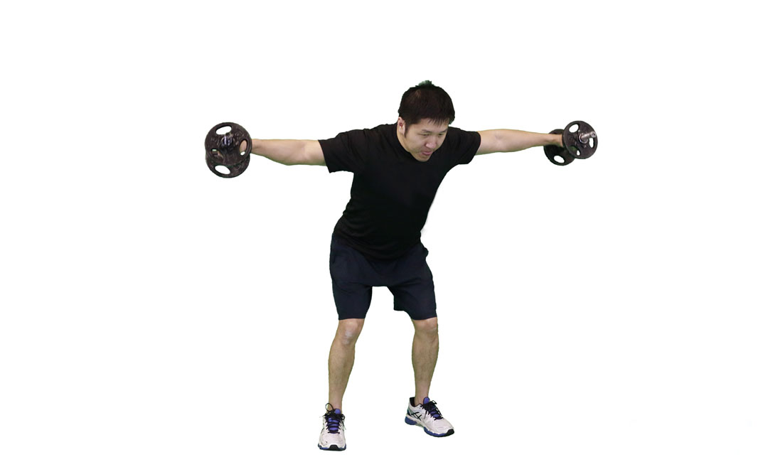 Dumbbell Bent-Over Raise — demonstration 2