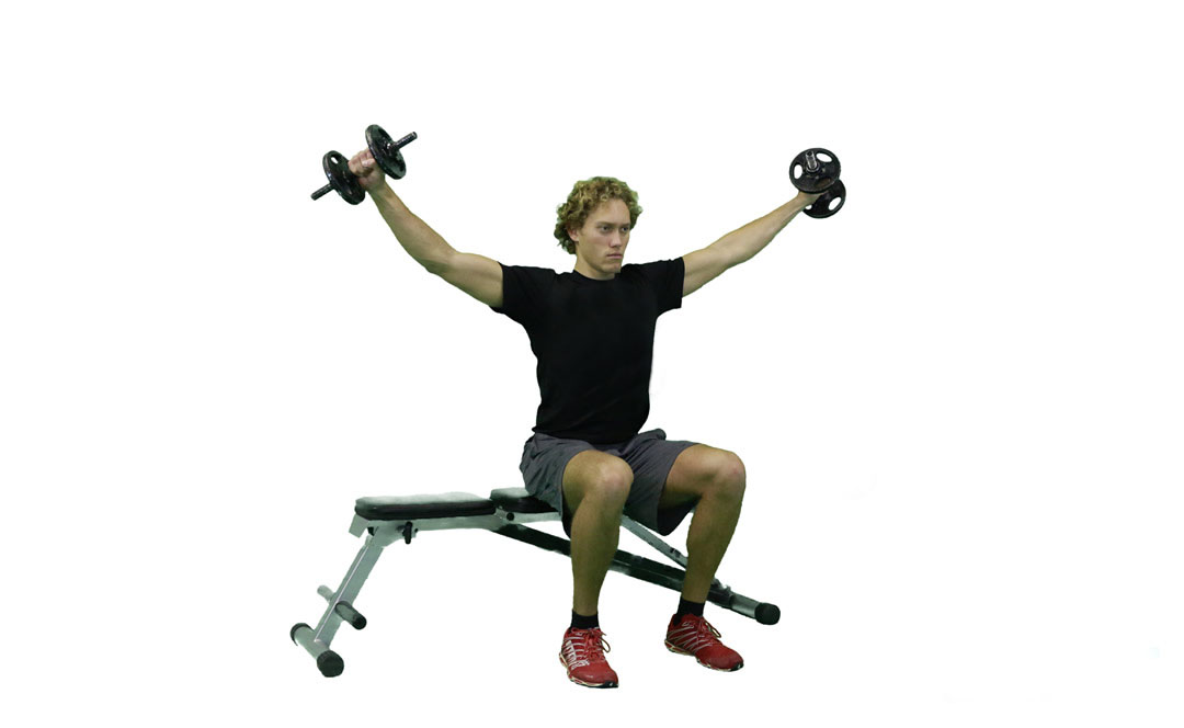 Dumbbell Seated Side Lateral Raise — demonstration 2