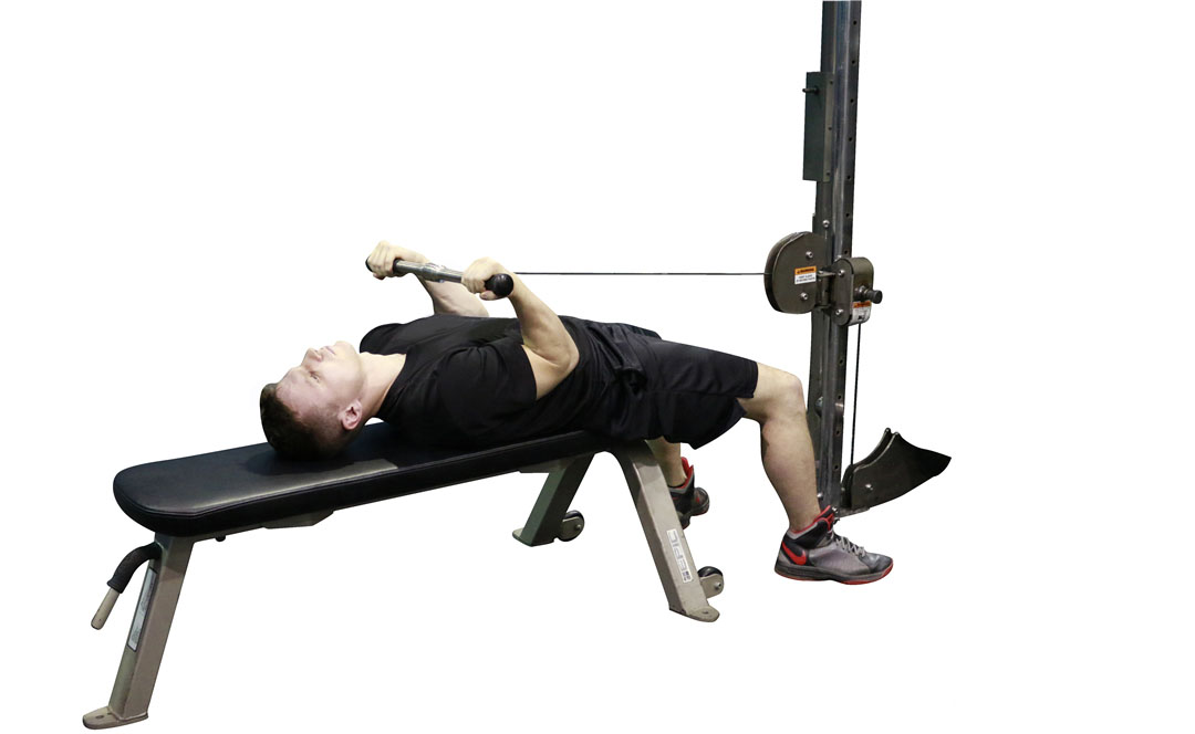 Cable Bicep Curl Supine — demonstration 2