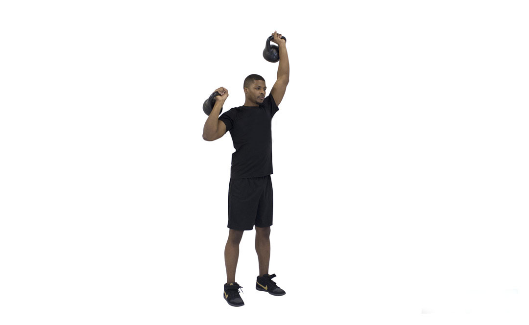 Développé Épaules Alterné avec Kettlebell — démonstration 2