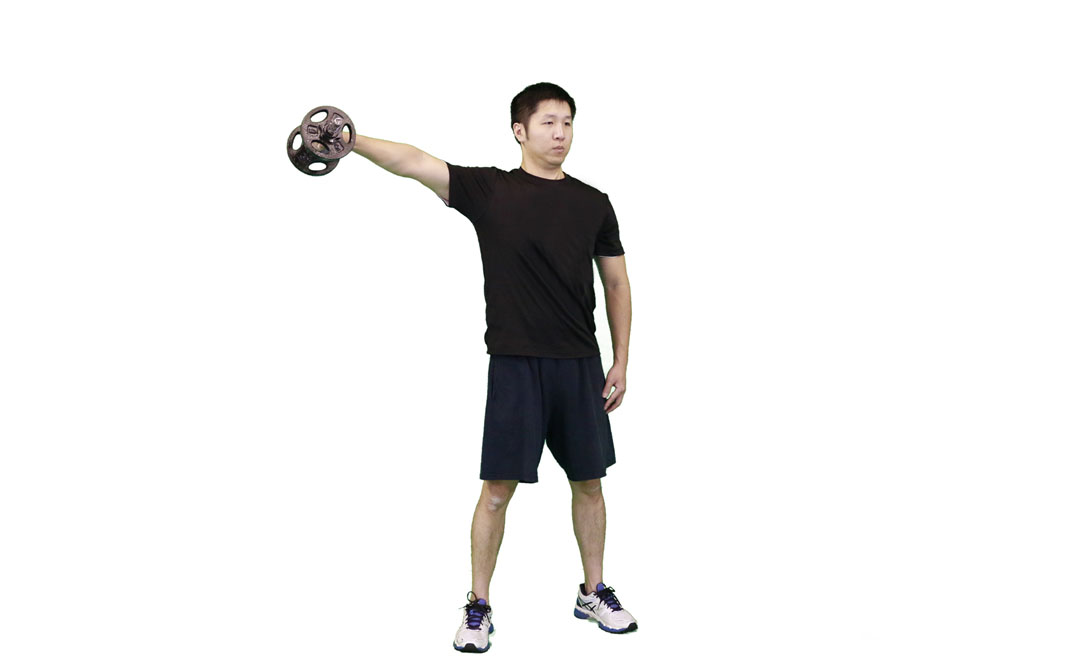 Dumbbell One-Arm Lateral Raise — demonstration 2