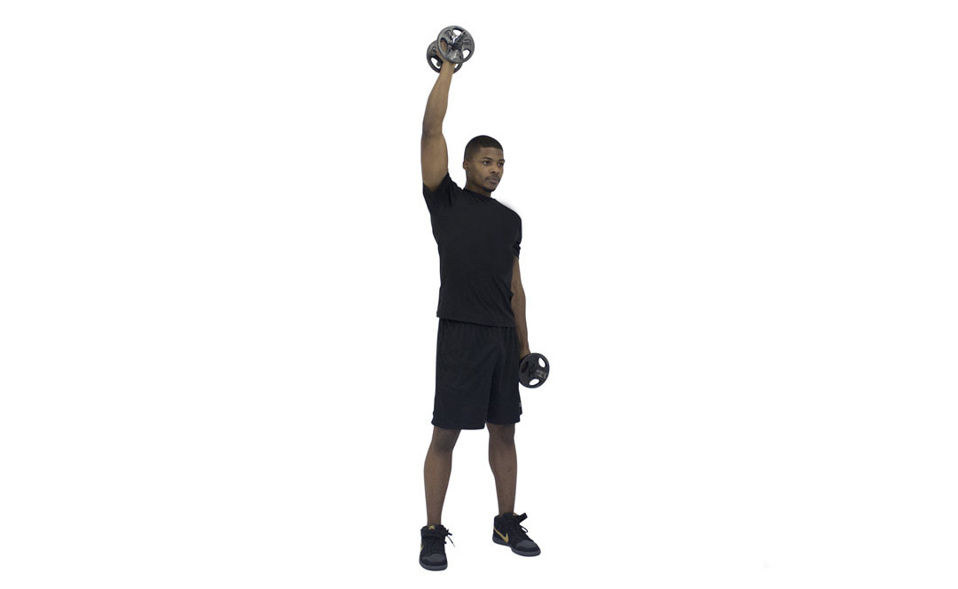 Dumbbell One-Arm Hammer Shoulder Press — demonstration 2