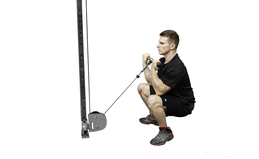 Cable Squat to Curl — demonstration 2