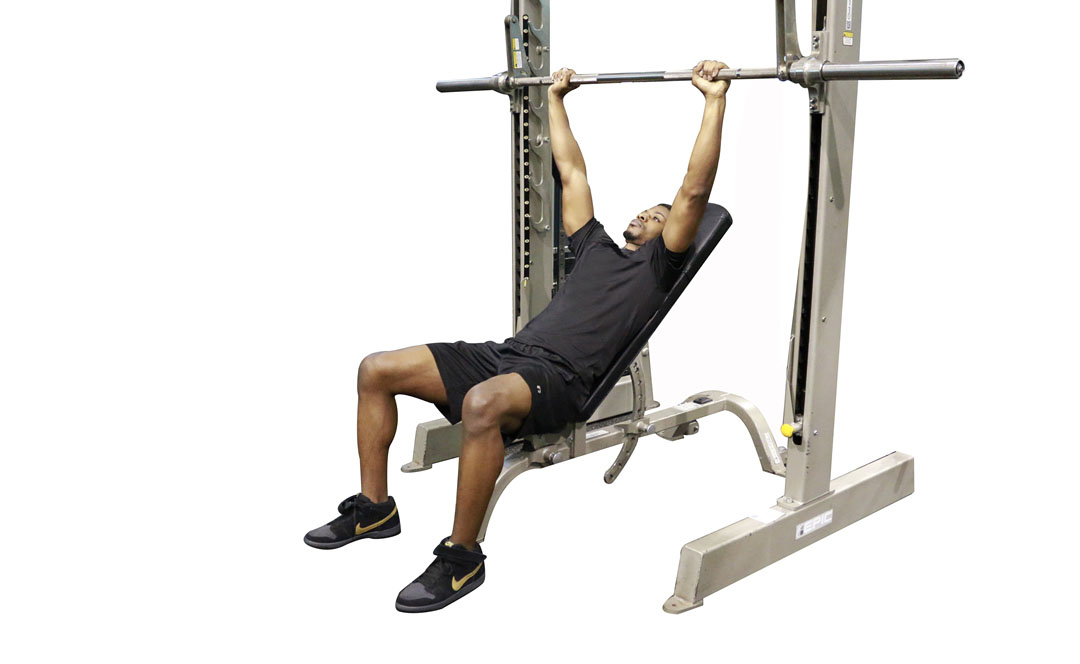 Smith Machine Incline Shoulder Raise — demonstration 2