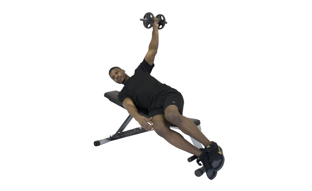 Dumbbell One-Arm Incline Lateral Raise — demonstration 2