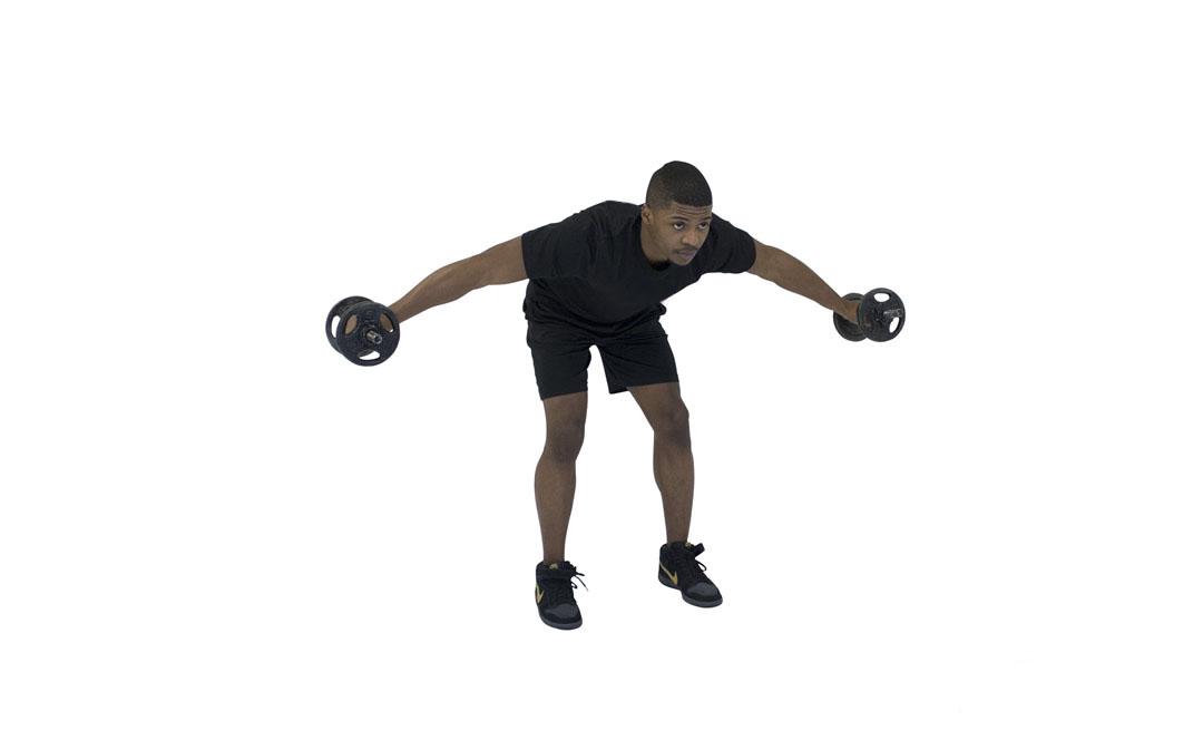 Dumbbell Bent-Over Reverse Fly — demonstration 2