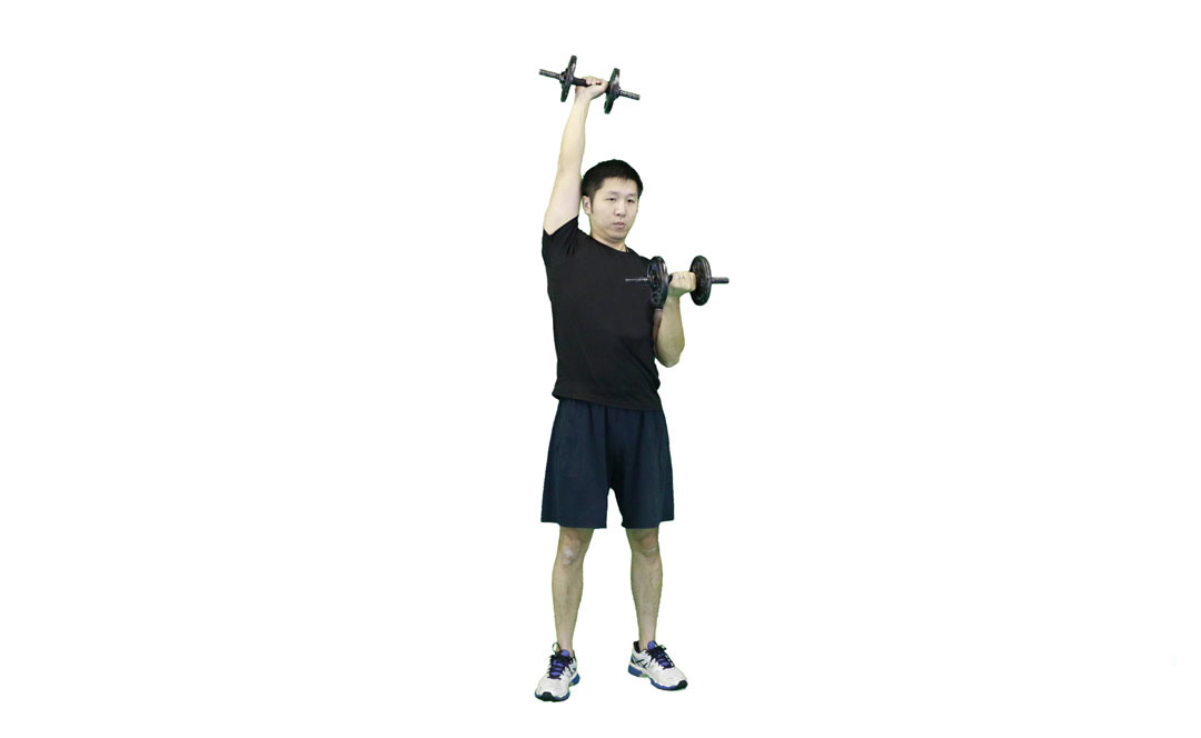 Dumbbell Alternating Arnold Press — demonstration 2