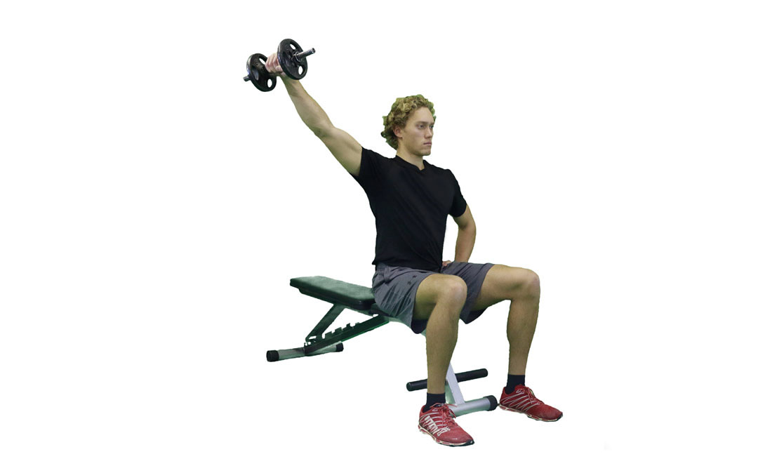 Dumbbell Seated One-Arm Lateral Raise — demonstration 2