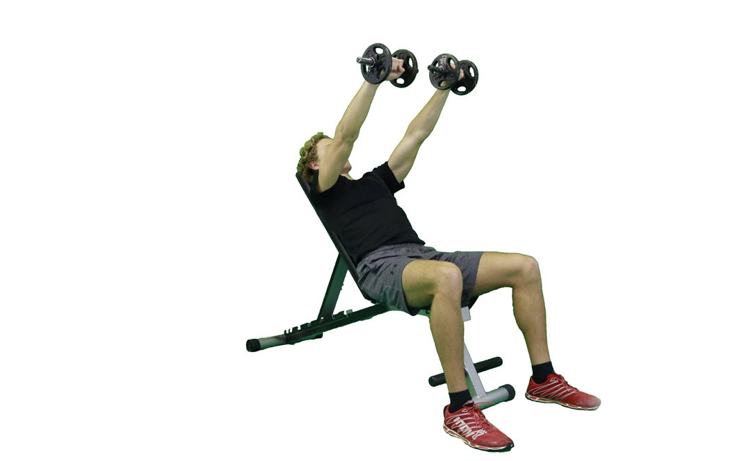 Dumbbell Front Incline Raise — demonstration 2