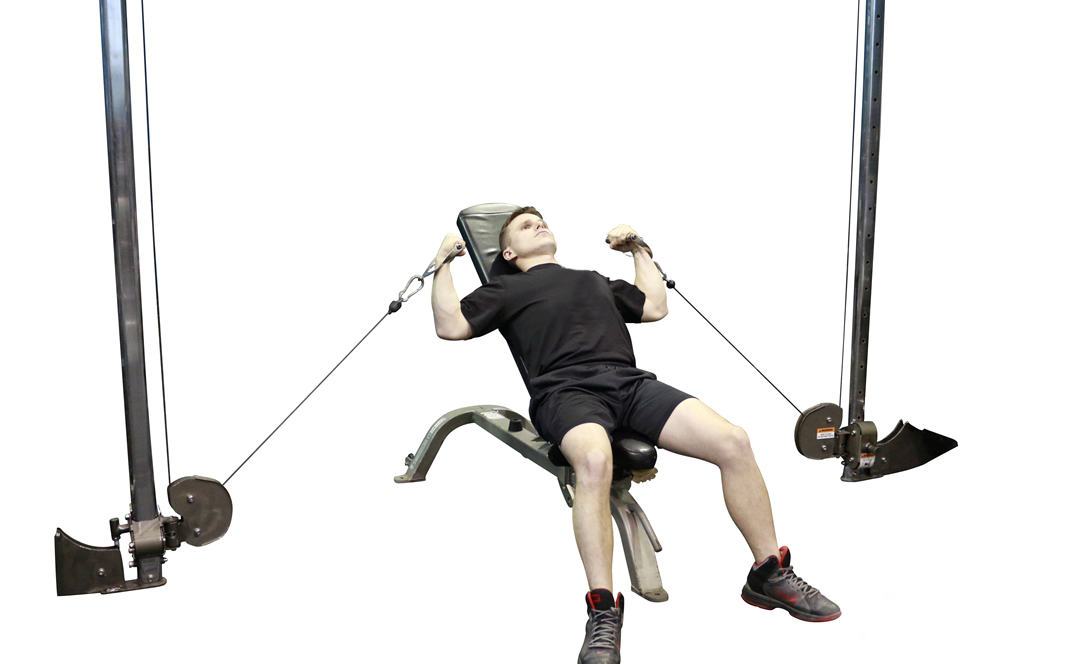 Cable Incline Bicep Curl — demonstration 2