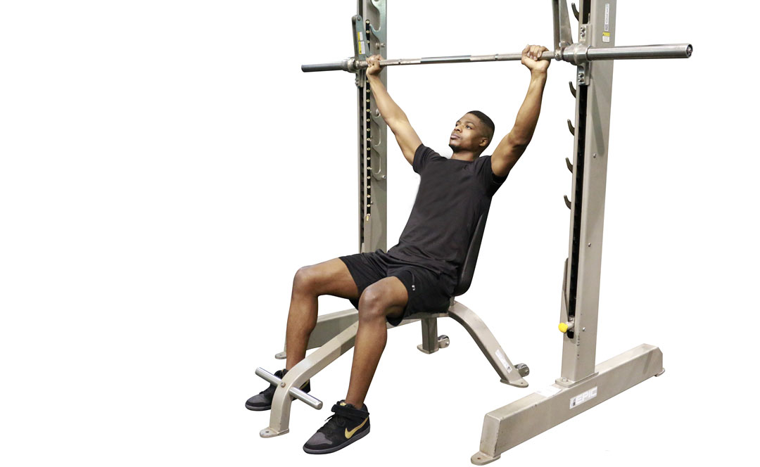 Smith Machine Shoulder Press Wide Grip — demonstration 2