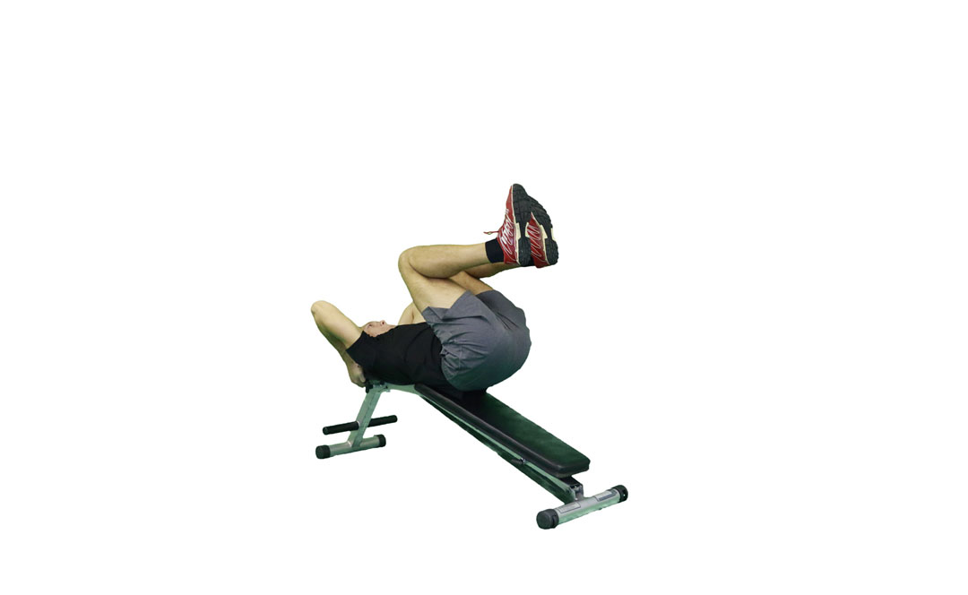 Decline Bench Knee Raise — demonstration 2