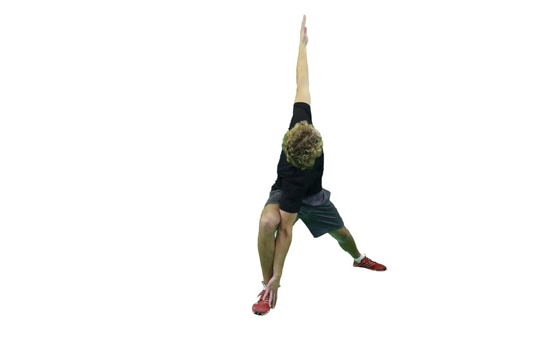 Bent Knee Side Angle Pose — demonstration 2