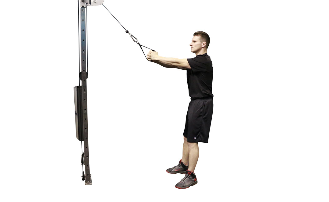Cable Pallof Press with Rotation — demonstration 2