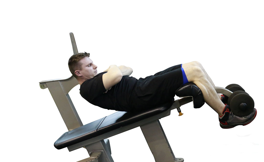 Bench Decline Crunch — demonstration 2