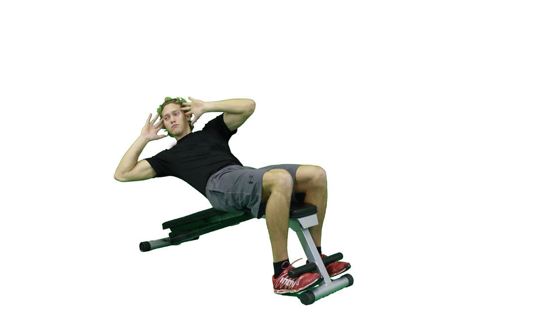 Decline Oblique Crunch — demonstration 2