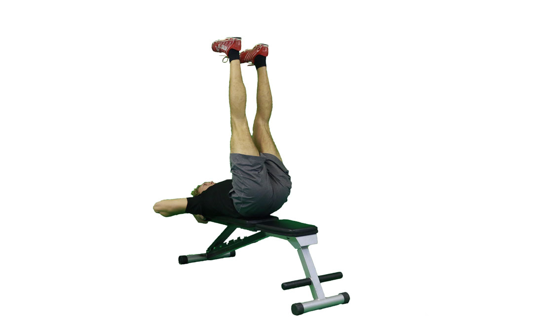 Bench Leg Raise Supine — demonstration 2
