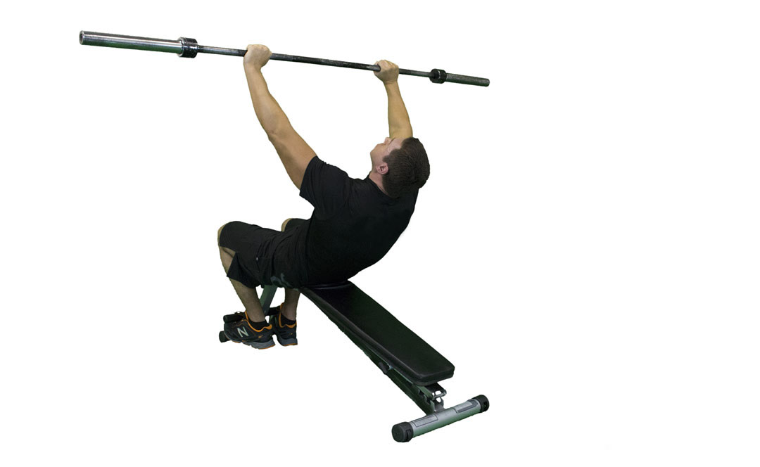 Sit-Up con Press con Bilanciere — dimostrazione 2