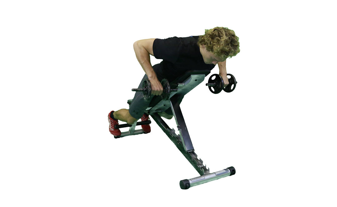 Dumbbell Incline Bench Row — demonstration 2