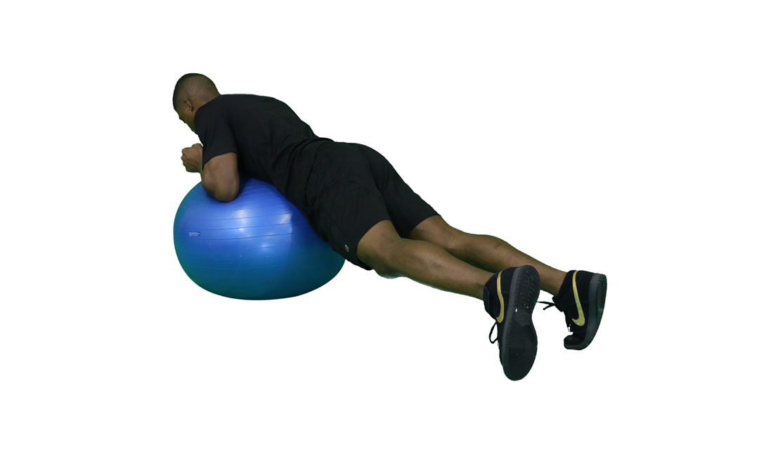 Stability Ball Plank with Hip Abduction — demonstration 2