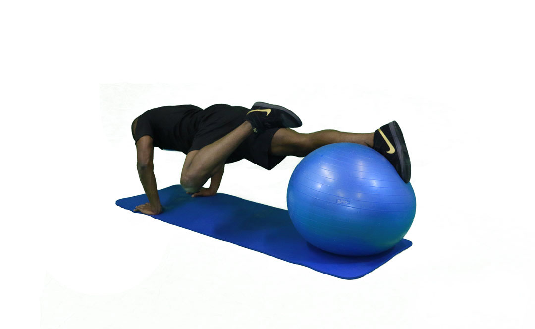 Stability Ball Single-Leg Hip Rotation — demonstration 2