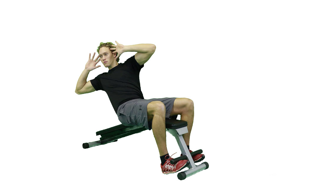 Decline Bench Rotational Sit-Up — demonstration 2