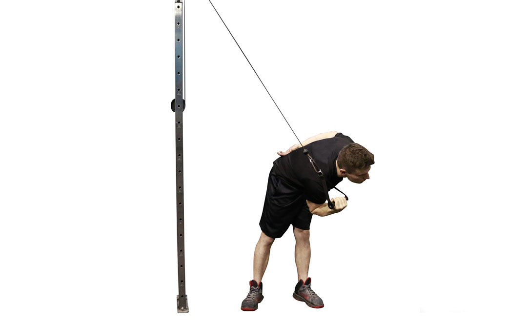 Cable Oblique Crunch — demonstration 2