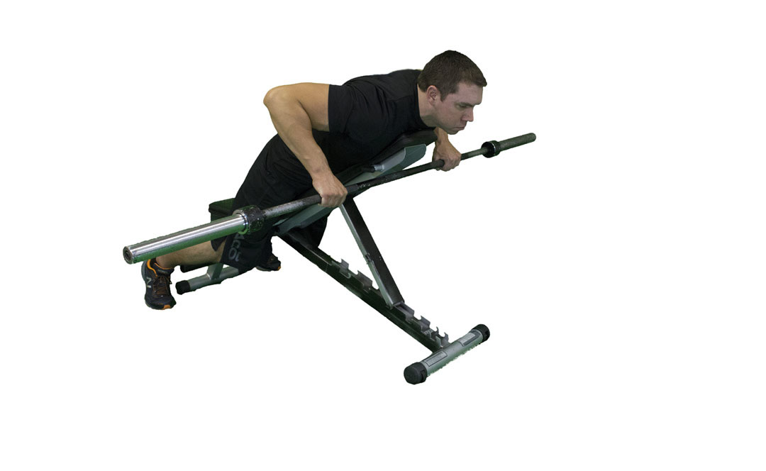 Barbell Incline Bench Row — demonstration 2