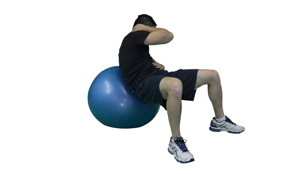 Stability Ball Oblique Curl — demonstration 2