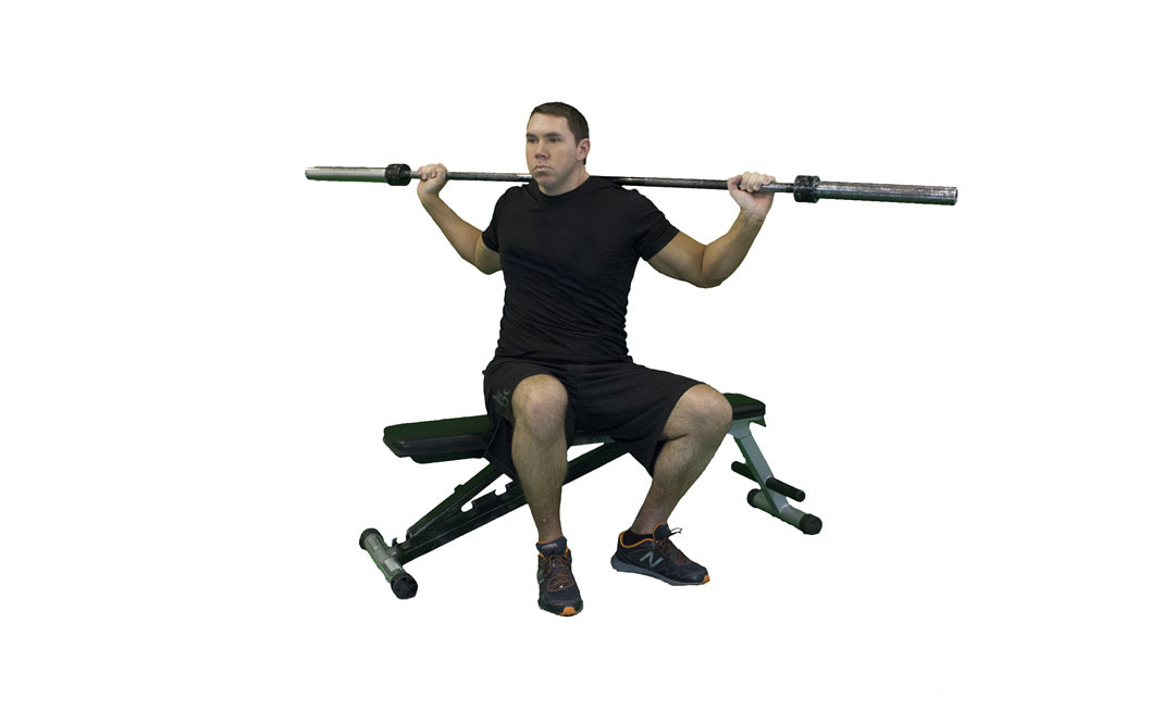 Barbell Seated Twist — demonstration 2