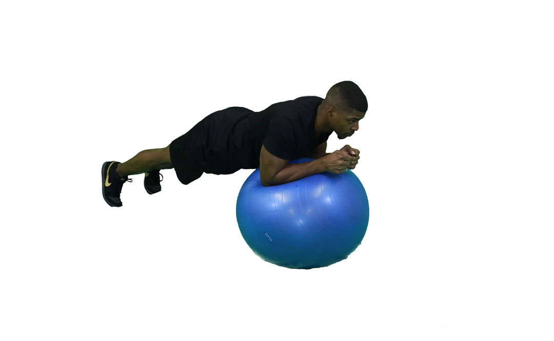 Stability Ball Plank — demonstration 2