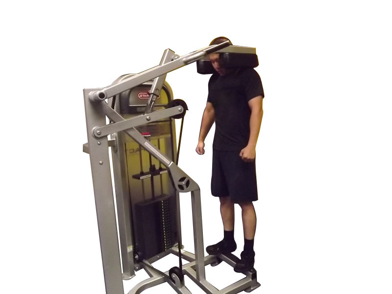 Calf Machine Shoulder Shrug — demonstration 2