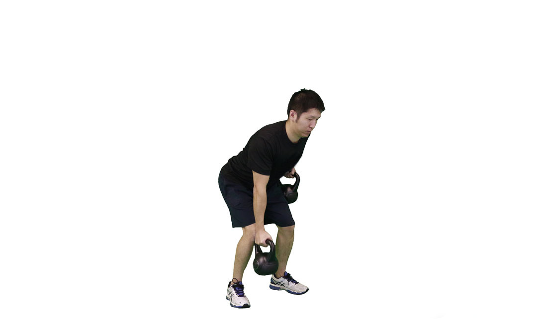 Alternierendes Kettlebell-Rudern — Demonstration 2
