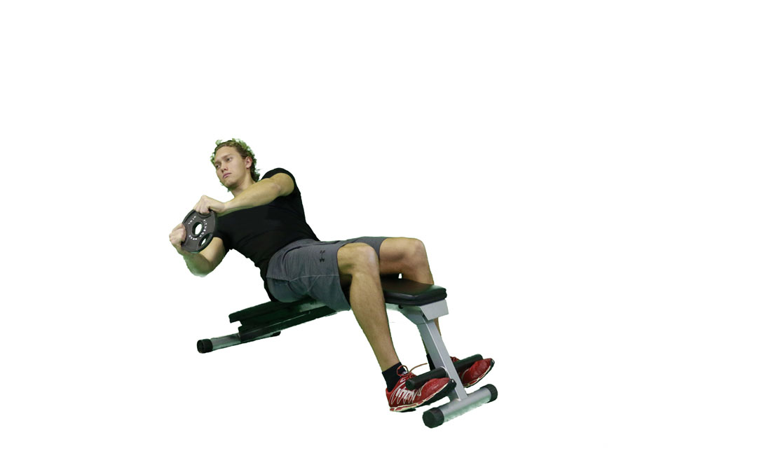 Decline Bench Weighted Twist — demonstration 2
