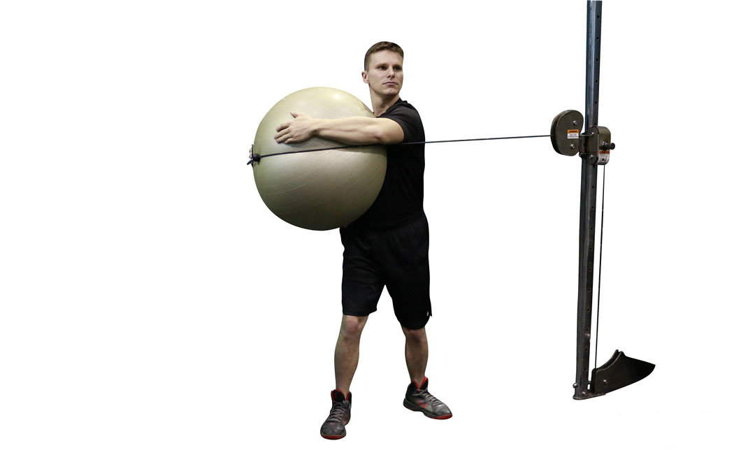 Cable Rotation Stability Ball — demonstration 2