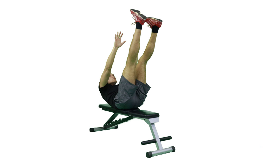 Jackknife-Sit-up auf der Bank — Demonstration 2